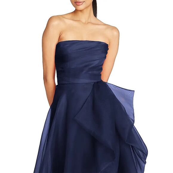 Theia Teresa Draped Tulle Strapless Gown - 12 - Picture 5 of 5